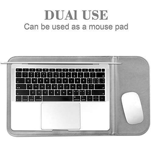 TECOOL Funda Portátil 15,6 Pulgadas Cuero Ordenador para 15-15.6 Portátil Protectora Sleeve para 2019-2021 2023 Macbook Pro 16 M3 M2 M1,Mac Pro 15,14" Lenovo e 15" ASUS,Huawei,XPS 15,15.6 HP-Gris