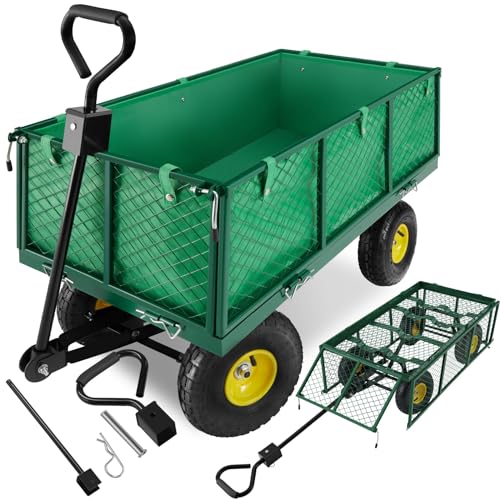 TecTake Carro de Transporte Carretilla de Mano de Jardin construccion MAX. Carga 550 kg