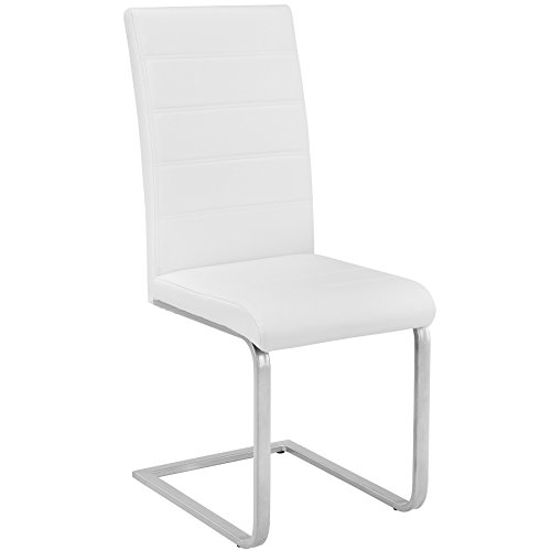 TecTake Set de sillas cantilever de comedor (4x blanco | Nr. 402554)