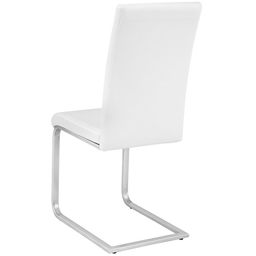 TecTake Set de sillas cantilever de comedor (4x blanco | Nr. 402554)