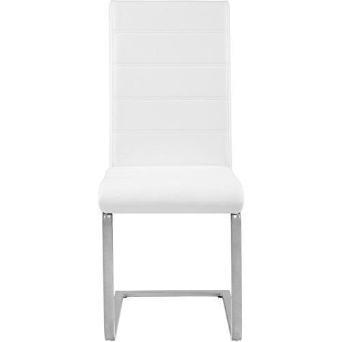 TecTake Set de sillas cantilever de comedor (4x blanco | Nr. 402554)