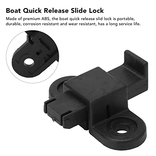 Tefola Cerradura Deslizante de liberación rápida para Barco, Accesorios de Pedal de Kayak Negro ABS para Barco de Pesca en Canoa