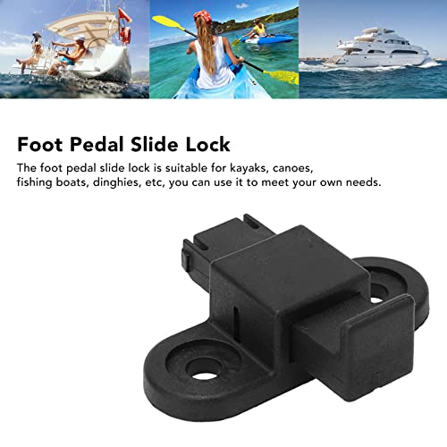 Tefola Cerradura Deslizante de liberación rápida para Barco, Accesorios de Pedal de Kayak Negro ABS para Barco de Pesca en Canoa