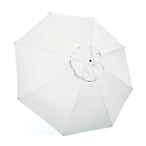 Teldo De Poliéster De Reemplazo Para Sombrilla De Patio,Tela De Recambio Para Sombrilla De Mesa, Sombrilla De Jardín, Protección UV, Impermeable,2.7M,8 Costillas(Size:2.7M- 8Ribs,Color:Blanco)