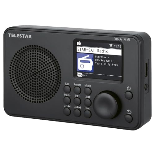 Telestar Dira M 6i - Radio híbrida (Radio por Internet, Reproductor de música USB, Radio multifunción compacta, Dab+/FM RDS, WiFi, Bluetooth)