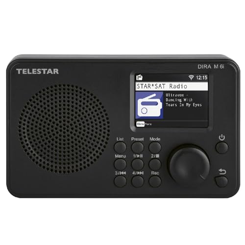 Telestar Dira M 6i - Radio híbrida (Radio por Internet, Reproductor de música USB, Radio multifunción compacta, Dab+/FM RDS, WiFi, Bluetooth)