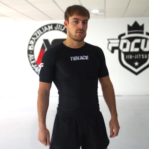 Tenace Camiseta Compresión MMA - Entrenamiento BJJ, Grappling Rashguard (M)