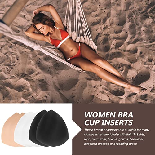 TENDYCOCO 6 Pares De Almohadillas Para Sujetador De Mujer Almohadillas Para Bikini Inserciones De Copas De Sujetador (Beige)