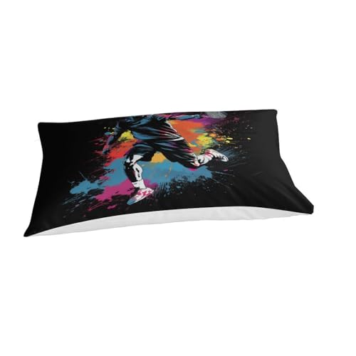 Tenis Atletas Juego De Funda Nórdica Juegos De Cama 3D Funda Nórdica Funda De Tenis Edredón De Microfibra con Cremallera Juego De 2 Piezas Single（135x200cm）