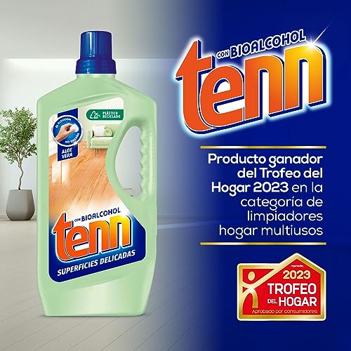 Tenn Aloe Vera- Limpiador para superficies delicadas con pH neutro - Para suelos de parquet, mármol, cerámica, gres y terrazo - Efecto reparación - 1,3 Litros