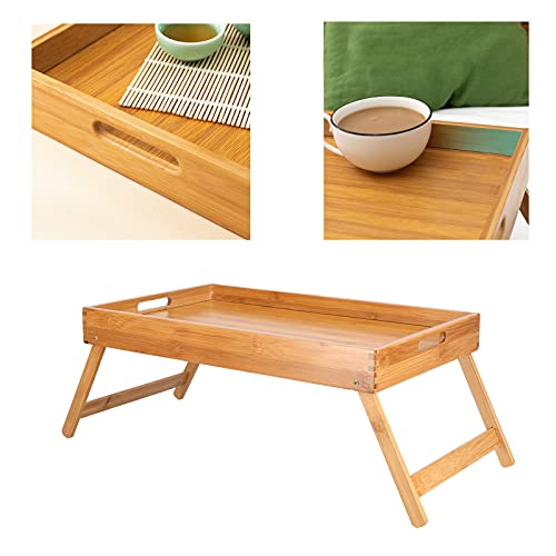 TENTI Escritorio de Cama Plegable - Escritorio de Cama Bandeja de Frutas Plegable Mango Hueco Mesa de sofá para computadora portátil pequeña para alquilar habitación Dormitorio