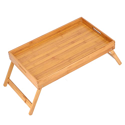 TENTI Escritorio de Cama Plegable - Escritorio de Cama Bandeja de Frutas Plegable Mango Hueco Mesa de sofá para computadora portátil pequeña para alquilar habitación Dormitorio