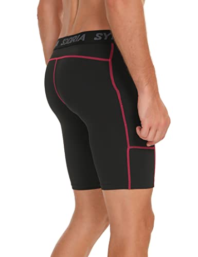 Terecey Mallas Cortas Hombre de Secado Rápido Short de Compresión Hombre con Bolsillo Pantalon Corto Hombre Deporte para Running Fitness Gym