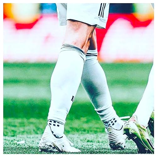 TERNOS - Calcetines antideslizantes, Transpirables, Resistentes al desgaste, Calcetines Deportivos Hombres/Mujer para Fútbol/Baloncesto/Correr/Senderismo (S-M, Naranja)