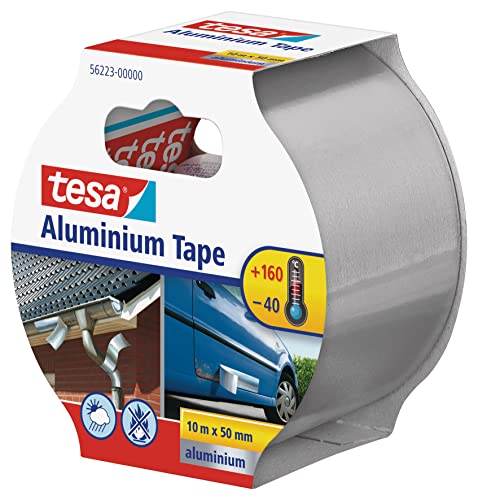 tesa 56223-00000-01 56223-00000-01-Cinta de Aluminio 50 micras-10m x 50mm, Standard, 10mx50mm