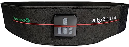 TESMED Absolute: Cinturón para Electroestimulación de Abdominales Centrales y Laterales - Recargable por USB, 15 Programas, 99 Intensidades - Inalámbrico, Unisex