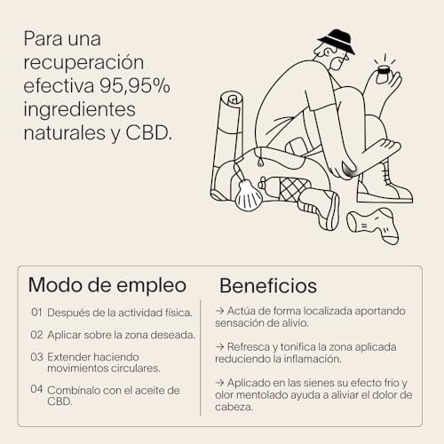 The Beemine Lab Bálsamo Recuperador músculos y articulaciones CBD - 50ml - Cannabidiol, aceite de cáñamo, miel, árnica - Ingredientes naturales