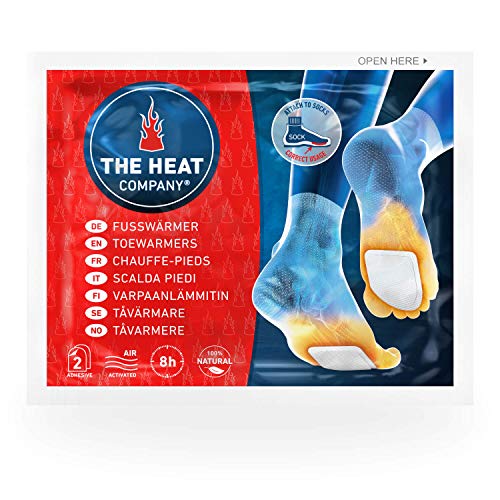 THE HEAT COMPANY Calentadores Pies - Extra CÁLIDO - Adhesivo - 8 Horas de pies Calientes - Calor instantáneo - Activado por Aire - Puro Natural - para Todos Las Tallas - 15 Pares