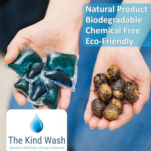 The Kind Wash Nueces de Jabón Nueces de Lavado 1Kg Natural Indio Para Lavandería Para Lavar Ropa Alternativa Orgánica Y Ecológica al Detergente en Polvo, Limpiador de Ropa Y Hojas de Detergente