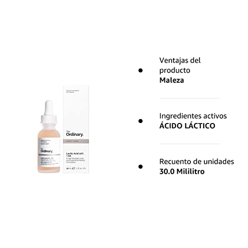 The Ordinary Lactic Acid 10% + Ha 2% 30ml, para Maleza