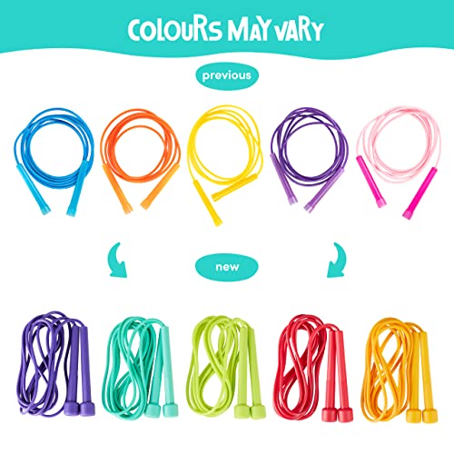 THE TWIDDLERS 5 Cuerda de Saltar para Niños - Ajustable Colorida Skipping Rope