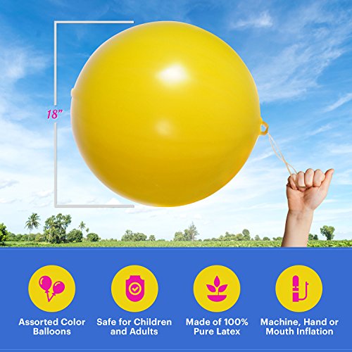 THE TWIDDLERS 50 Globos Punch Grandes para Fiestas, Látex Natural - 46cm