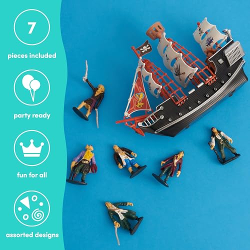 THE TWIDDLERS Barco Pirata con Figuras - Regalo Ideal para Niños Mayores a 5 Años