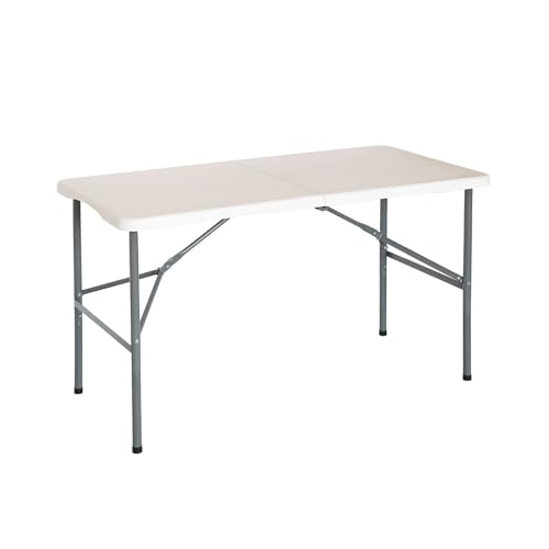 THINIA HOME Mesa Plegable 122cm Rectangular Blanca Catering