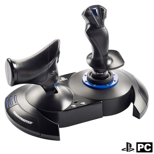 Thrustmaster T.Flight Hotas 4 Joystick con mando de potencia desmontable, para PS4, PS5 y PC