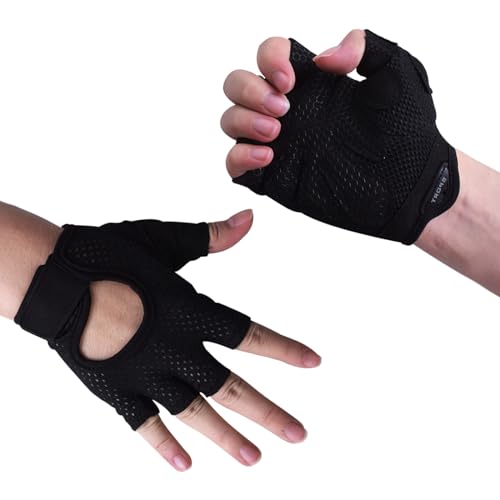 Tibapla Guantes de Ciclismo Guantes de conducción de Medio Dedo Guantes de Ciclismo Antideslizantes Transpirables Guantes de Fitness absorbentes de Golpes Guantes de Senderismo Guantes Deportivos