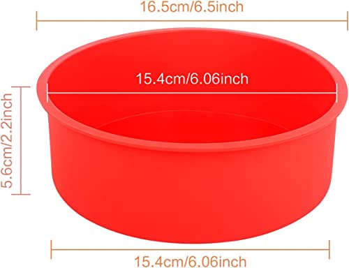 Ticeed 3 moldes para tartas de silicona, molde redondo, molde para pasteles, molde de silicona para pasteles, espuma, pastel de queso (16,5 x 5,5 cm)