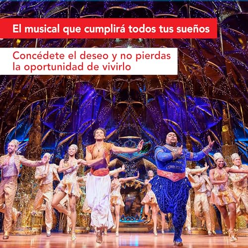 Tick&Box Caja Regalo, Disney Aladdin el Musical, 1 Entrada para 2 Personas, Todo lo Que deseas Encontrar en un Musical Hecho Realidad, Regalos Originales para Mujer, Válido por 2 años