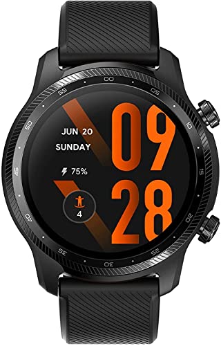 Ticwatch Pro 3 Ultra GPS Smartwatch Qualcomm SDW4100 y Mobvoi Sistema de procesador Dual Wear OS Smart Watch para Hombres Oxígeno en Sangre Detección IHB AFiB Evaluación de Fatiga 3-45 días Batería