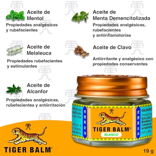 Tiger Balm Original 10g | Bálsamo de tigre | Bálsamo de tigre blanco | Crema antiinflamatoria | Crema dolores musculares y articulaciones efecto frio | Dolor de cabeza