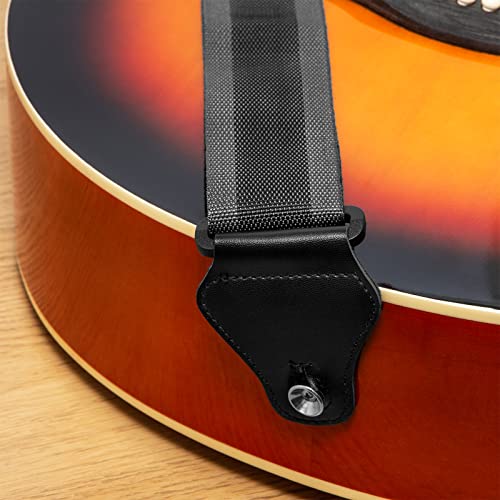 TIGER STP2-GY Correa de nailon para guitarras acústicas, clásicas, eléctricas y bajos - Gris