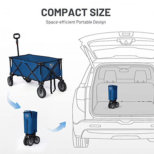 Timber Ridge Carro Playa Ruedas Grandes, Carrito Plegable Transporte para Jardín Playa Campaña Compra al Aire Libre, Carreta con Bolsa de Cubierta Mango Ajustable hasta 100kg