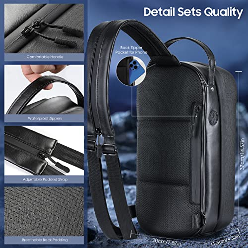 TiMOVO Funda Viaje Compatible con Steam Deck, Bolsa de Transporte Portátil para la Consola y los Accesorios de Steam Deck, Estuche Rígido Anti-golpe Almacenar Tarjeta SD, Adaptador, Cable Carga, Negro