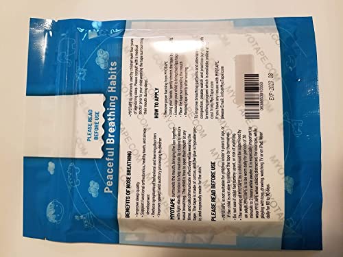 Tiras bucales de MYOTAPE | Promueve la respiración nasal, mejora la calidad del sueño y reduce la respiración por la boca y los ronquidos [tapón de ronquido, tira bucal en lugar de tira nasal]