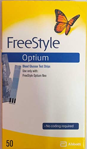 Tiras reactivas para pruebas de glucosa Freestyle Optium