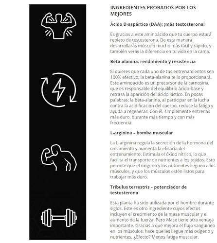 TITANODROL (120 cápsulas) aumenta los niveles de testosterona y hormona de crecimiento | rápido crecimiento muscular | quema grasa rapida | sin esteroides | sin efectos secundarios