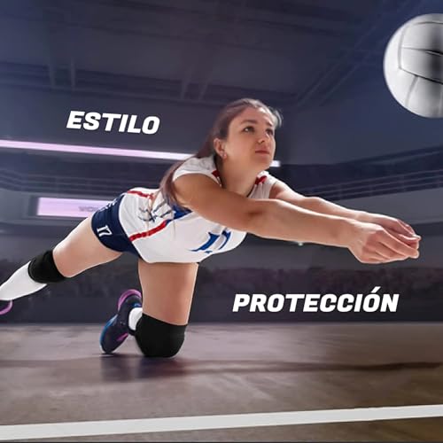 Tizes® Rodilleras Deportivas Unisex - Rodilleras Voleibol y Entrenamiento | Ajuste Cómodo y Flexible con una Protección Premium | Rodilleras Baile Antideslizantes, Balonmano, Futbol Sala Portero