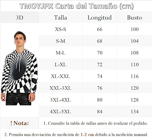 TMOYJPX Sudadera Hombre Capucha Tallas Grandes 3D de Geometría, Chandal Hombre Mujer Anime - Hoodie Suéter Jersey Ropa Deportiva Hombre Invierno Ofertas (#33, L)