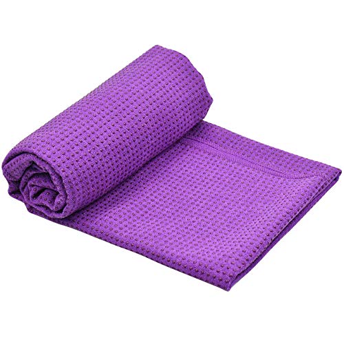 Toalla Yoga Antideslizante para Colchoneta, Toalla Yoga Hot Grande para Esterilla Yoga, Toalla de Microfibra con Bolsa de Transporte para Pilates, Bikram