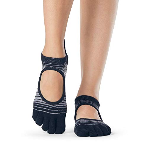 toesox Bellarina - Calcetines antideslizantes para ballet, yoga, pilates, dedos de barra, para mujer, Static, S