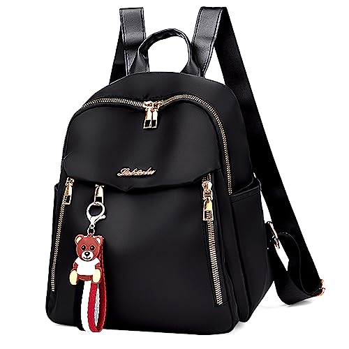 Tokeya Mochila Mujer Antirrobo Pequeña, Casual Bolso de Hombro Ligero impermeable Bandolera Mochilas Práctico Mochila Niñas Elegante para Todos los Díario, Viajes Cortos, Trabajo, Fin de Semana Negro