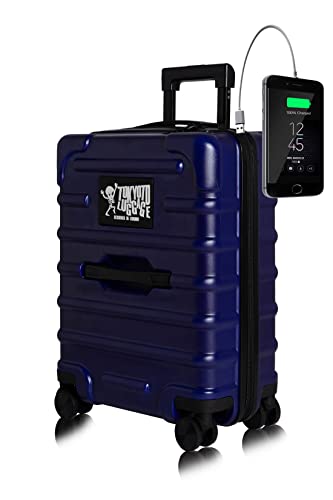 TOKYOTO Maleta de Cabina Anti-Arañazos Luggage Equipaje de Mano 55x40x20 Maleta Juvenil Trolley de Viaje Ryanair Easyjet Maleta de Viaje Rígida Blue Green Solo Maleta | Regalos para comunión