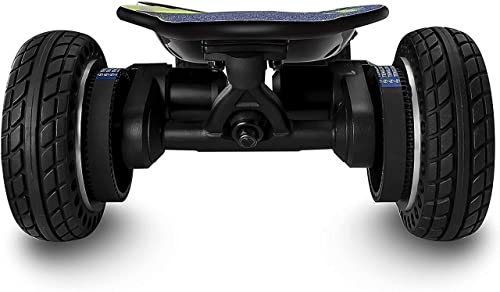 Tomahawk Hatchet | Longboard Eléctrico Off Road con Mando Inalámbrico | Monopatin Electrico para Carving | Motor Dual de 1000W Skate para Adultos | Madera - Azul/Verde