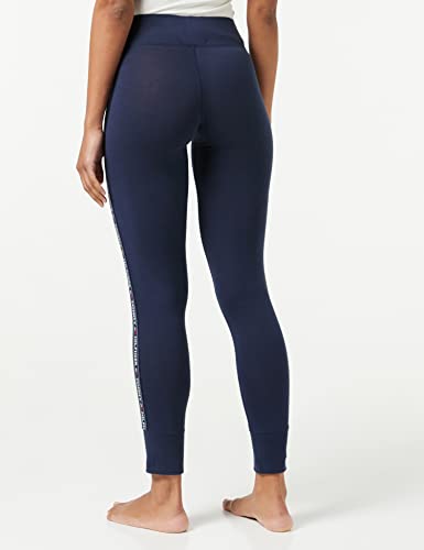 Tommy Hilfiger Mujer Leggings Deportivos, Azul (Navy Blazer), L