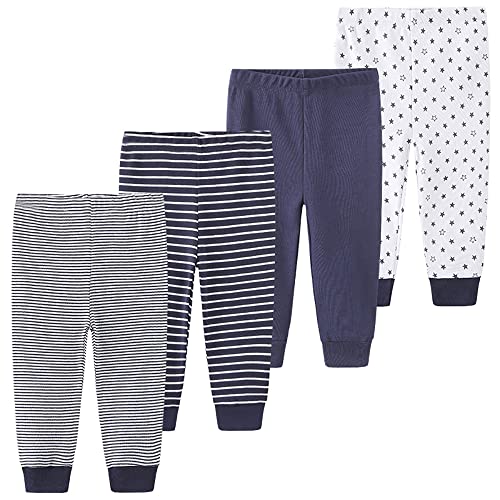 TONE Body de bebé de manga corta, 5 piezas y pantalones de leggings, juego de 4 piezas para niños recién nacidos y niñas 0-3m/3-6m/6-9m/9-12m algodón