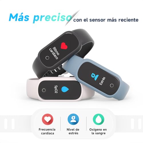 TOOBUR Smartwatch Reloj Inteligente Muje Hombre Impermeable IP68 Pulsera Actividad con Pulsómetro, Oxímetro(SpO2), Podómetro, Monitor Sueño, Notificación de Mensajes 14 Deportes para Android iOS